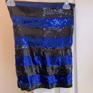 Dynamite sequin tube top.